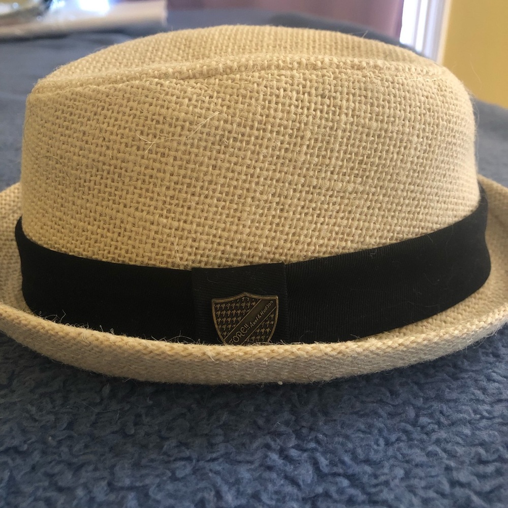 NWOT FORE axel &Hudson KIDS straw trilby fedora